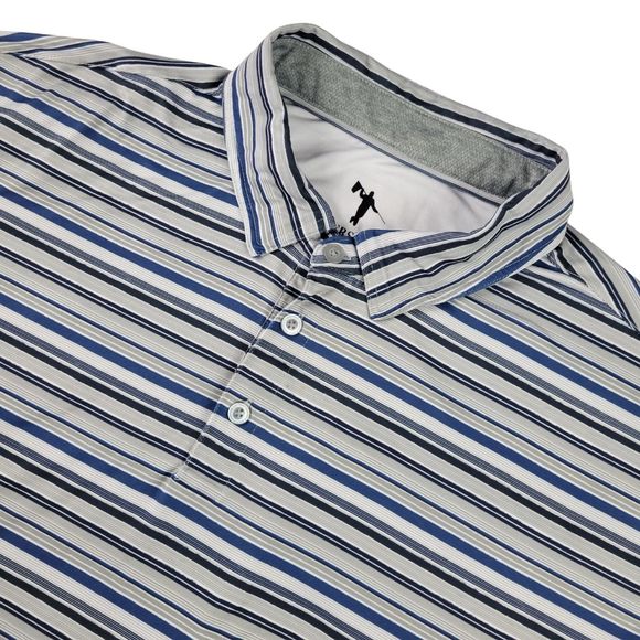 Anderson Ord Polo Mens 2XL Striped Performance Golf Shirt Soft Stretch CC Logo - Picture 1 of 13
